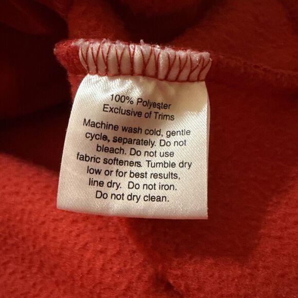 Eddie Bauer Women L Polartec Fleece Vest Red Full Zip Outdoor Hiking Gorpcore - Picture 6 of 8